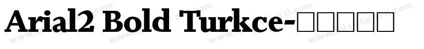 Arial2 Bold Turkce字体转换